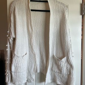 Madewell Pom Pom Knit Cardigan